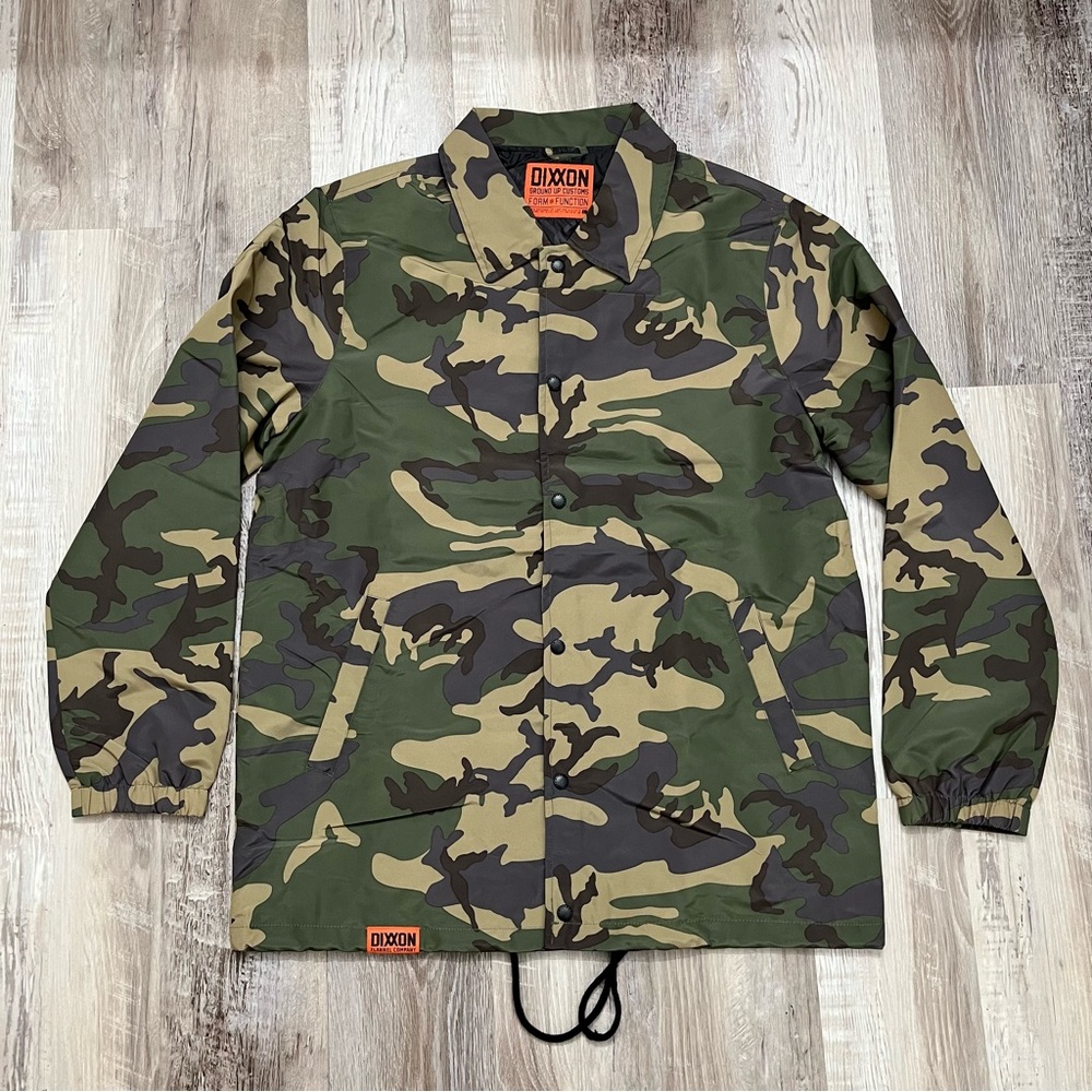 Dixxon Camouflage Coaches Jacket New Men XL Wind Water Resistant Hunting Fishing